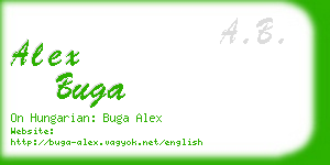 alex buga business card